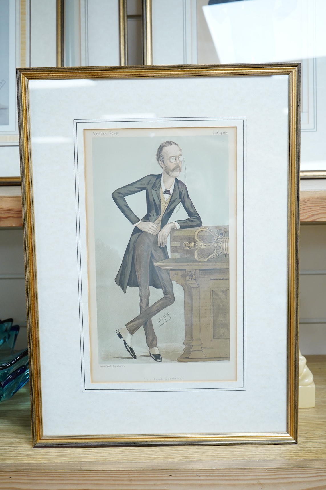 Spy (Leslie Matthew Ward, 1851-1922), Six Vanity Fair lithographic cartoons, to include ‘The Irish Secretary’, 34 x 20cm